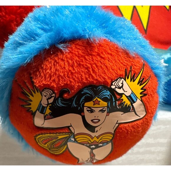 Build A Bear Workshop Wonder Woman Plush Bear With Cape & Tutu 16" Red Blue Gold - Picture 9 of 16